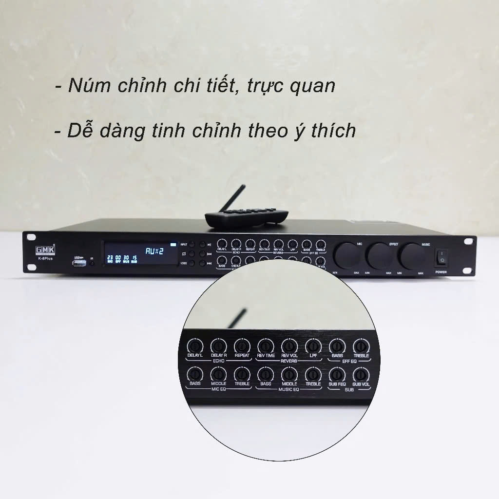 Vang GMK K8 PRO Eho Reverb Cao Cấp